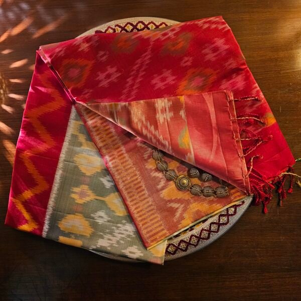 Pochampalli - Red and Grey
