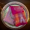 Kanchivaram Silk - Onion Pink with Rani Pink - Image 4