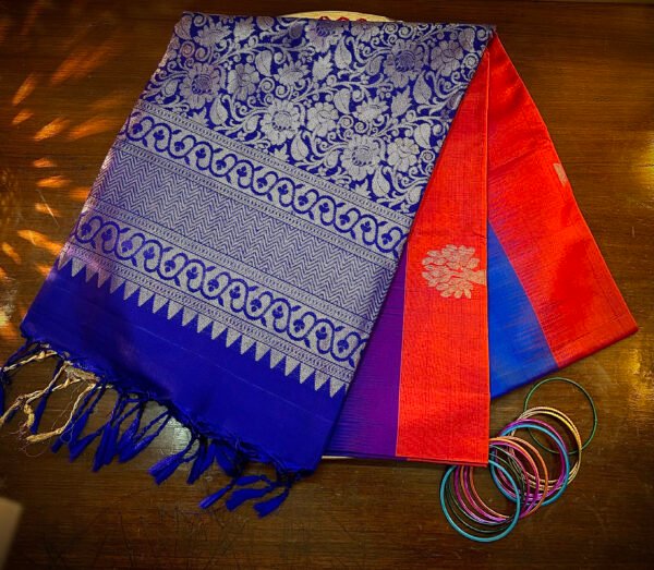 Soft Silk - Royal Blue and Red
