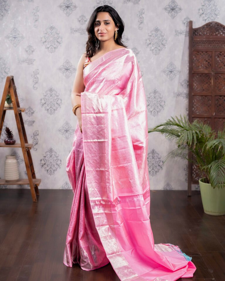 Kanchivaram Pure Brocade Sarees - Baby Pink