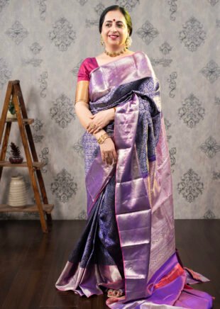 Kanjivaram Pure Brocade Silk Saree Blue Pink Scaled E1761818984123 310x436
