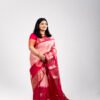 Kanchivaram Silk - Onion Pink with Rani Pink - Image 3