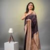 Soft Silk -  Chocolate and Beige - Image 2