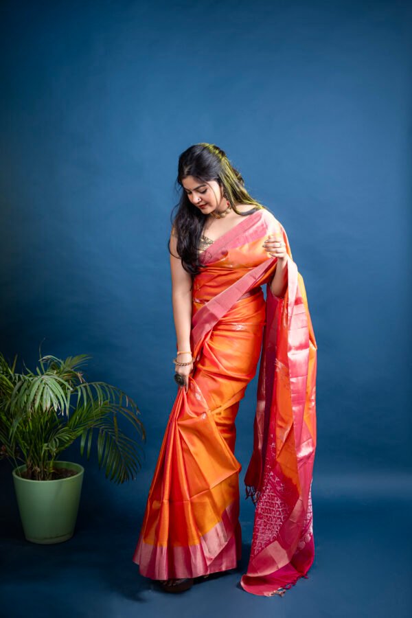 Soft Silk - Rust and Rani Pink