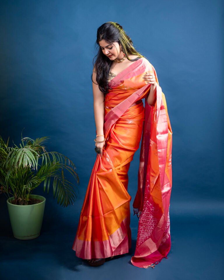 Soft Silk - Rust and Rani Pink