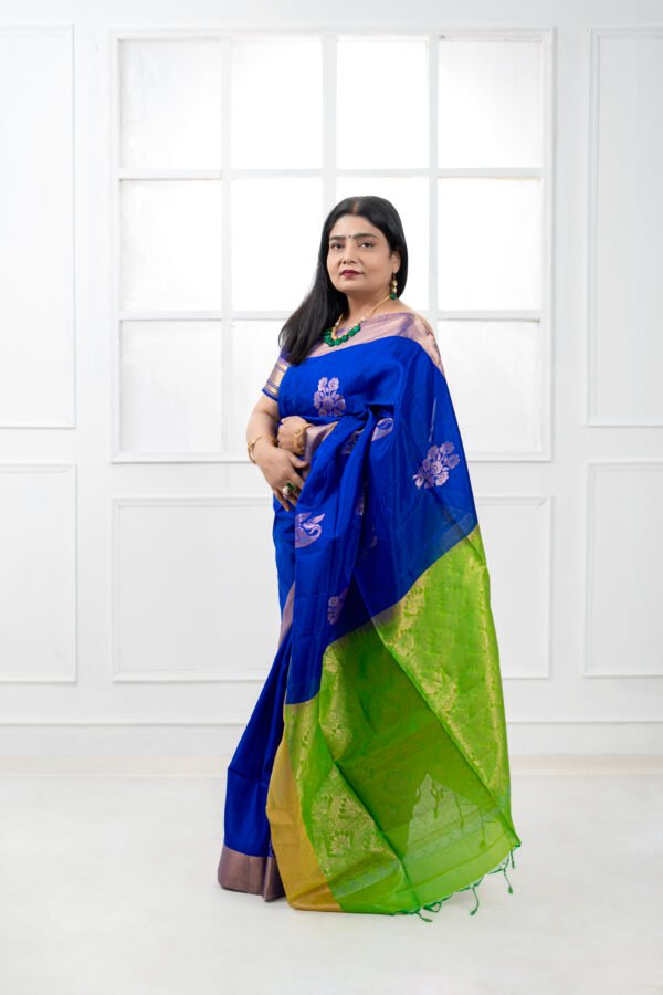 Soft Silk - Royal Blue and Green