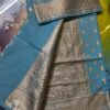 Banarasi Cotton X Cotton Silver weaving saree - Image 2