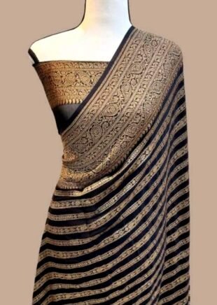 Banarasi Georgette Black Stripe1 E1761818028309 310x436