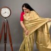 Banarasi Organza Jaal weaving saree - Image 2