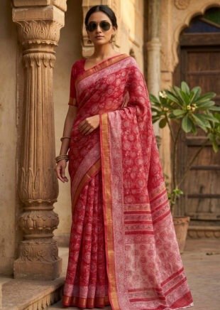 crimson heritage kota doriya saree