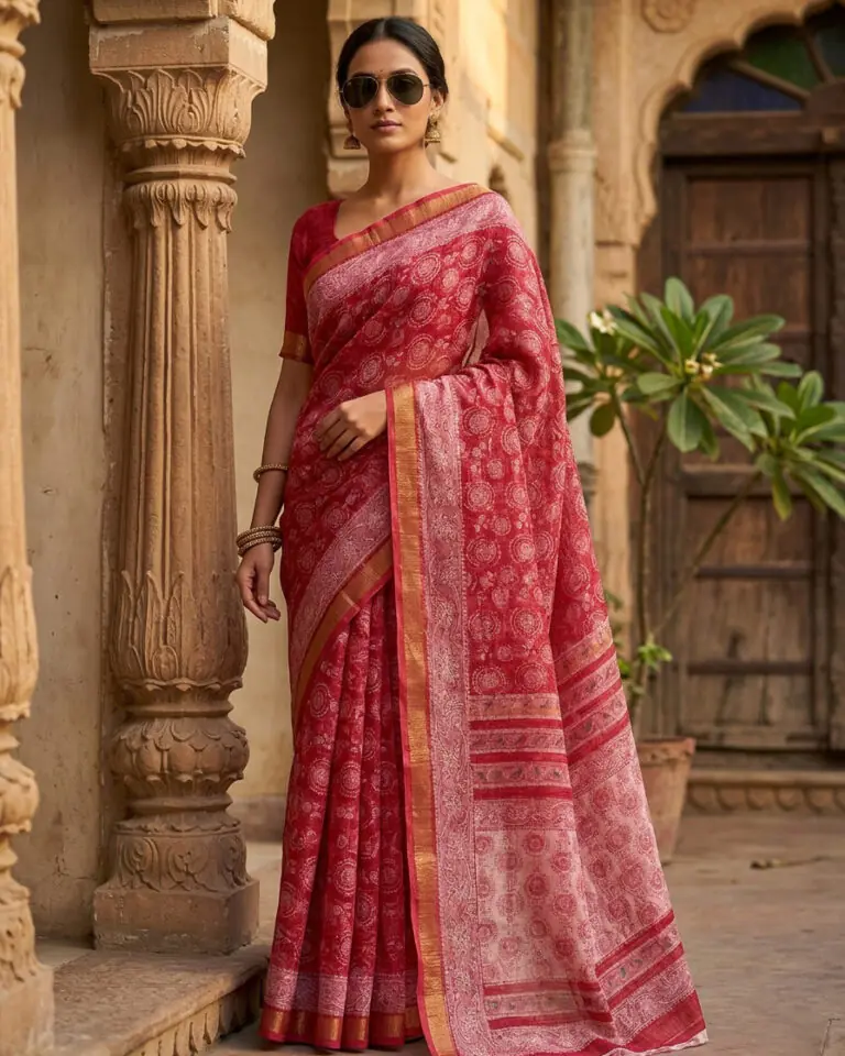 crimson heritage kota doriya saree