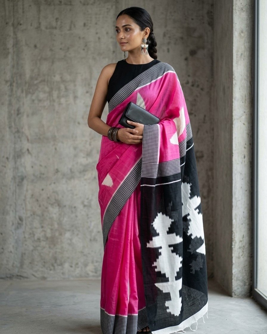 rani noir mulmul cotton saree